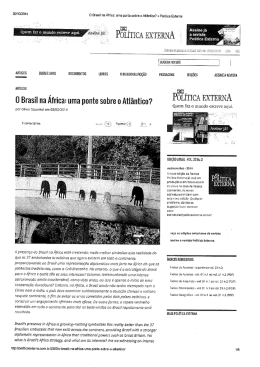 P&Ecirc;&Iacute;TrCA EXTERNA - Centro de Rela&ccedil;&otilde;es Internacionais / CPDOC