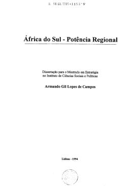 &Aacute;frica do Sul - Pot&ecirc;ncia Regional