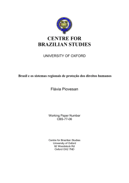 Brasil e os sistemas regionais de prote&ccedil;&atilde;o dos direitos humanos