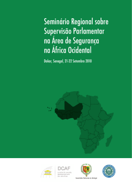 Semin&aacute;rio Regional sobre Supervis&atilde;o Parlamentar na &Aacute;rea