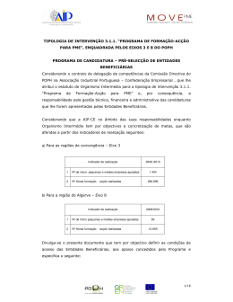 Programa de Candidatura - POPH