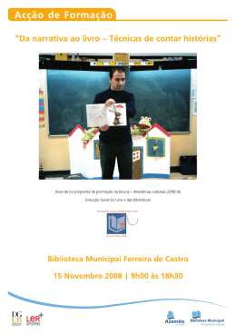 Ac&ccedil;&atilde;o de Forma&ccedil;&atilde;o - Biblioteca Municipal Ferreira de Castro
