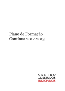 Plano de Formação Contínua 2012-2013