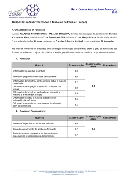 A ac&ccedil;&atilde;o RELA&Ccedil;&Otilde;ES INTERPESSOAIS E TRABALHOS EM