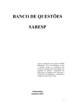 BANCO DE QUESTÕES SARESP - arquivo completo