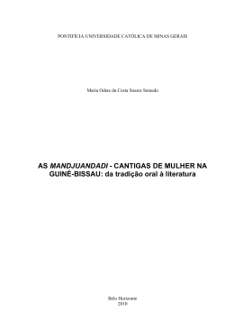 CANTIGAS DE MULHER NA GUINÉ-BISSAU