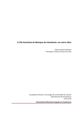 A Vila Iluminista de Manique do Intendente: um outro