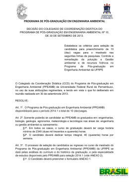 Engenharia Ambiental - Editais da PRPPG