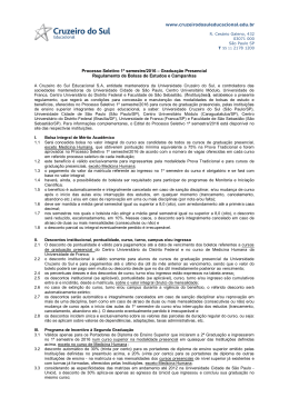 Regulamento de Bolsas 1&ordm; Semestre 2016