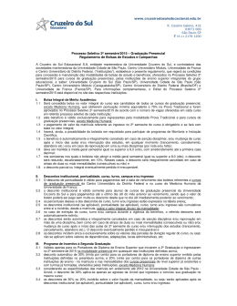 Regulamento de Bolsas 2&ordm; Semestre 2015