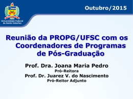 Reuni&atilde;o de Coordenadores &ndash; Outubro de 2015