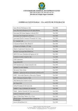 Empresas Conveniadas via Agentes de Integração - Prograd