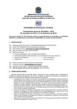 Ano 2012 - Escola de Minas