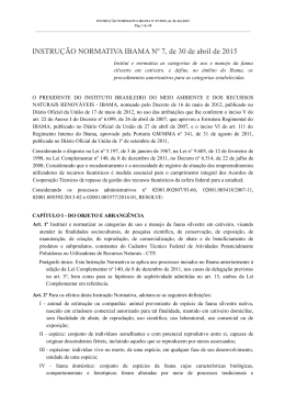 (2015) IN Ibama 07-2015 - Autoriza&ccedil;&atilde;o de Uso e Manejo