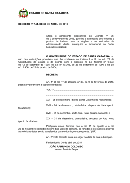 Decreto N. 144, de 30 de Abril de 2015