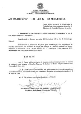 ATO TST.SEGP.GP.N° 208 , DE 115 DE ABRIL DE 2015. Torna