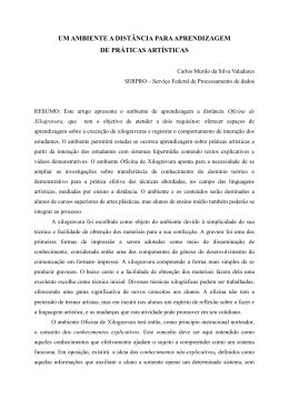 um ambiente a dist&acirc;ncia para aprendizagem de pr&aacute;ticas art&iacute;sticas