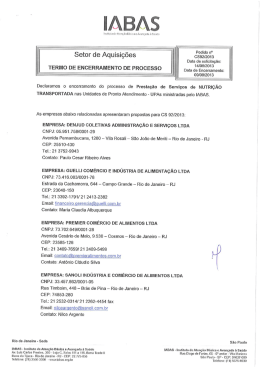Extrato do Termo de Encerramento do Processo