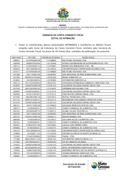 GERENCIA DE CONTA CORRENTE FISCAL EDITAL DE