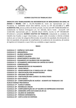 APTI ALIMENTOS LTDA x SINTRAMOMAR - 2014-2015