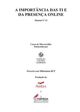 a import&acirc;ncia das ti e da presen&ccedil;a online