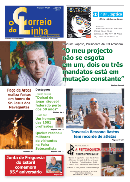Agosto - Jornal o Correio da Linha