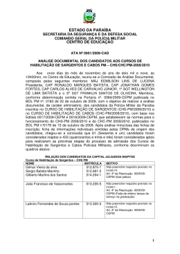 ata 0001/2009-cad - análise documental dos