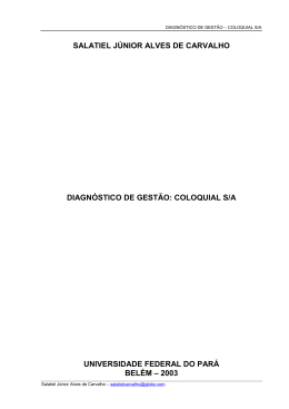 SALATIEL J&Uacute;NIOR ALVES DE CARVALHO DIAGN&Oacute;STICO DE