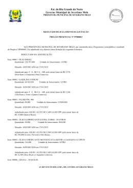 resultado de julgamento da licita&ccedil;&atilde;o