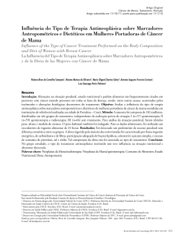 Influ&ecirc;ncia do Tipo de Terapia Antineopl&aacute;sica sobre Marcadores