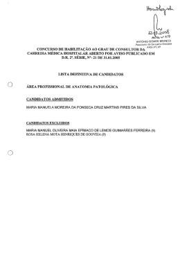 Carreira Médica Hospitalar - Grau Consultor