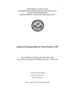 An&aacute;lise da Estanqueidade do Motor Rotativo MIT