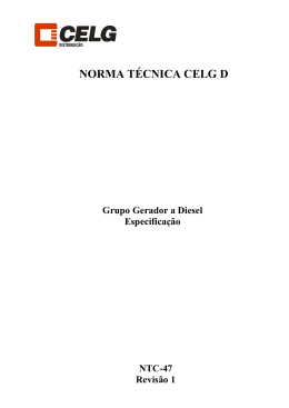 Grupo Gerador a Diesel &ndash; Especifica&ccedil;&atilde;o
