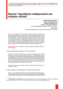 Humor: ingrediente indispens&aacute;vel nas rela&ccedil;&otilde;es sociais?
