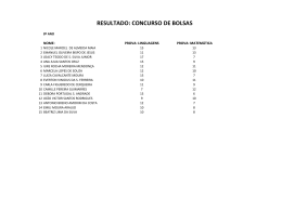 RESULTADO: CONCURSO DE BOLSAS