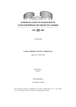 2.ª SECÇÃO CASO ALMEIDA SANTOS c. PORTUGAL (Queixa n