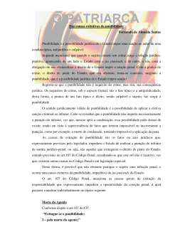 Das causas extintivas da punibilidade Fernando de Almeida Santos