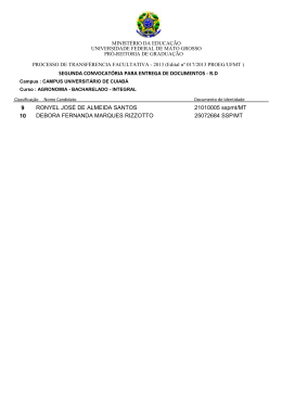 SEGUNDA CONVOCAT&Oacute;RIA PARA ENTREGA DE