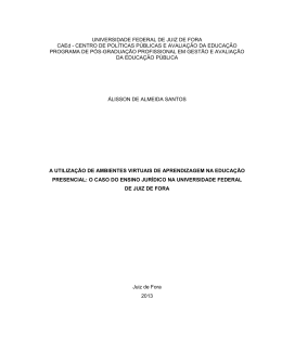 a utiliza&ccedil;&atilde;o de ambientes virtuais de aprendizagem na educa&ccedil;&atilde;o