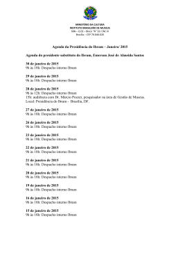 Mês de janeiro de 2015 - Instituto Brasileiro de Museus