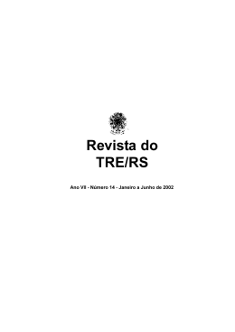 Revista do TRE/RS - Tribunal Regional Eleitoral do Rio Grande do Sul