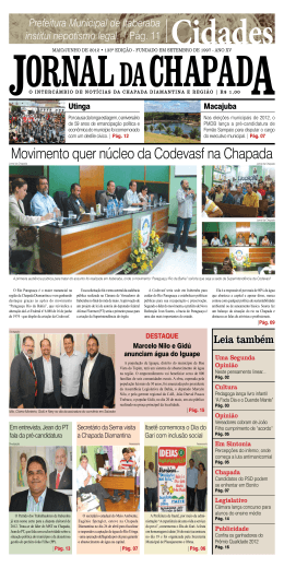edi&ccedil;&atilde;o impressa - Jornal da Chapada