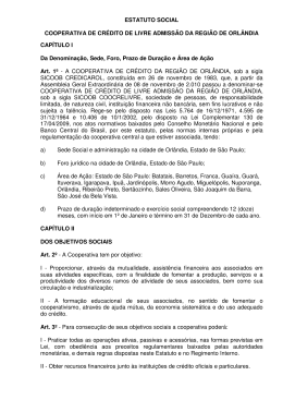 ESTATUTO SOCIAL COOPERATIVA DE CR&Eacute;DITO DE