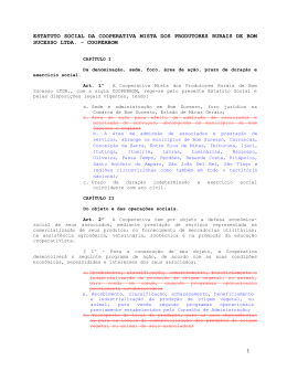 estatuto social da cooperativa mista dos produtores rurais de bom