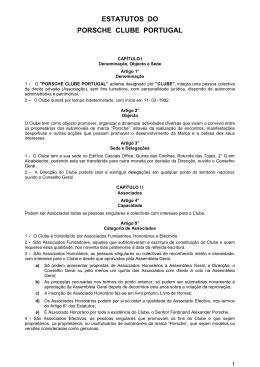 projecto de altera&ccedil;&atilde;o de estatutos