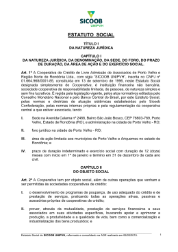 estatuto - Sicoob - Cooperativa