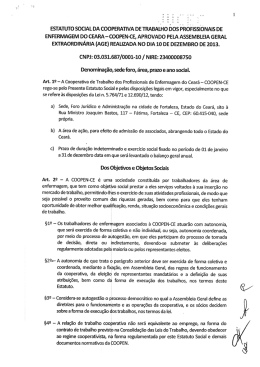 ESTATUTO sOcIAL DA cOOPERATIvA DE - coopen