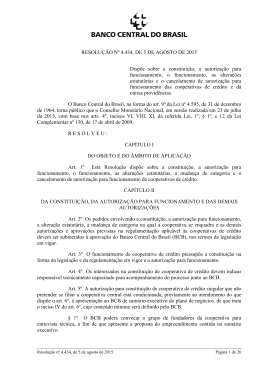RESOLU&Ccedil;&Atilde;O N&ordm; 4.434, DE 5 DE AGOSTO DE 2015 Disp&otilde;e sobre a