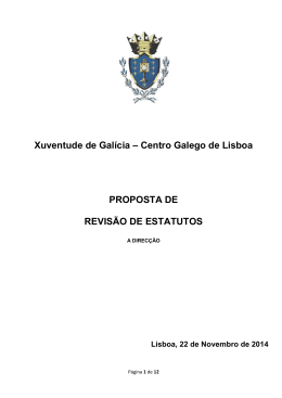 Proposta de Revis&atilde;o de Estatutos 2014