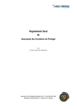 Regulamento Geral - Associa&ccedil;&atilde;o dos Escoteiros de Portugal